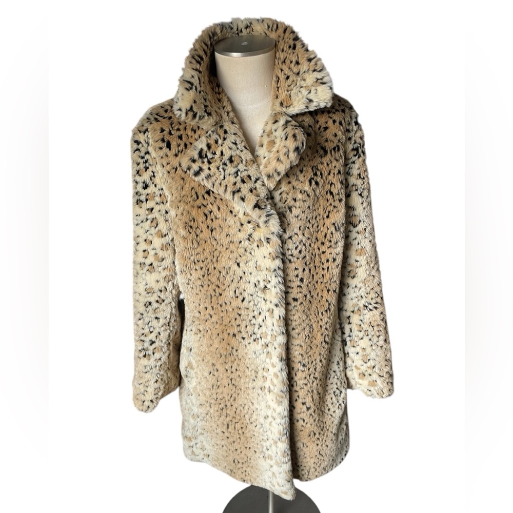 Y2K Leopard Print Faux Fur Coat - Picture 2 of 10